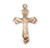 Gold Over Sterling Silver High Polished Small Crucifix | 18" Gold Plated Chain