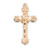 Gold Over Sterling Silver IHS Crucifix | 24" Endless Curb Chain