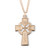 Gold Over Sterling Silver Medium Irish Celtic Cross Pendant | 24" Gold-Plated Chain