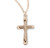 Gold Over Sterling Silver Rounded Edge Cross