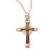 Gold Over Sterling Silver Star Burst Cross