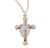 Gold Plated Cross with a Rhodium Plated Robe