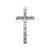 High Polished Blue Enameled Sterling Silver Crucifix | 24" Endless Curb Chain