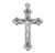 High Polished Budded Sterling Silver Crucifix | 24" Endless Curb Chain