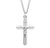 Inlayed Sterling Silver Crucifix | 24" Endless Curb Chain