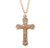 Intricate Lined Gold Over Sterling Silver Crucifix