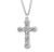 Intricate Lined Sterling Silver Crucifix