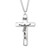 Latin Style Sterling Silver Crucifix | 24" Endless Curb Chain