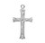 Leaf Tipped Sterling Silver High Polished Crucifix