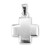 Small Sterling Silver Cross | 18" Curb Chain