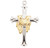 Sterling Silver Cross with a Gold Plated Robe