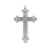 Sterling Silver Detailed Cross | 24" Endless Curb Chain