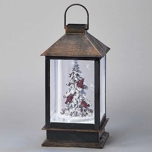 ROMAN, Inc. Cardinals & Tree Christmas Lantern