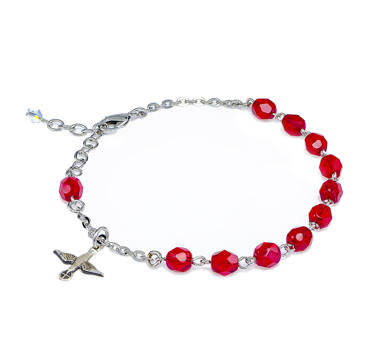 Red Bead Rosary Bracelet Holy Land Art Company, LLC
