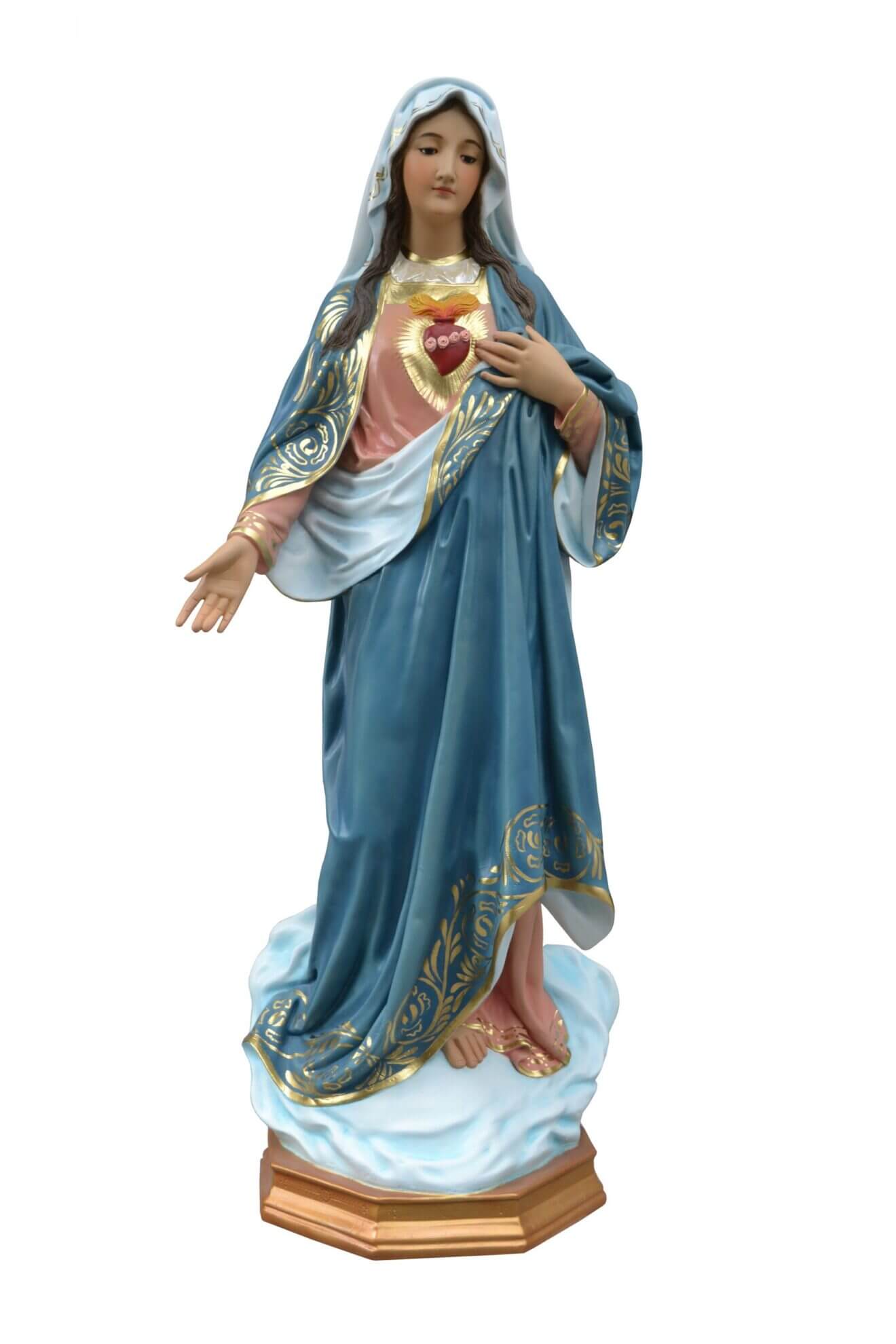 Sacred Heart (hands Up) 60 Fiberglass Indoor/Outdoor Statue