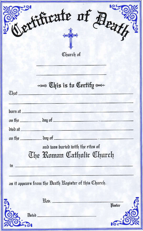 Death Certificates | Pad of 50 - Holy Land Art Company, LLC death-certificates-pad-of-50-holy-land-art-company-llc