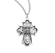 Sterling Silver 4-Way Medal - Holy Land Art Company, LLC