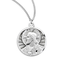 Sacred Heart of Jesus Sterling Silver Scapular Medal - Holy Land Art ...