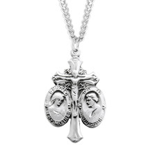 Sterling Silver Jesus-Mary-Joseph Medal - Holy Land Art Company, LLC