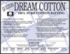 Quilters Dream Batting  Dream Natural Cotton Deluxe