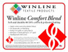 Winline Comfort Blend. Soft and durable 80/20% cotton & polyester batting.

Staple cotton and soft polyester blend
No chemicals, no bleaching
Perfect for quilts or craft projects
Machine or hand quilt up to 10” apart
Needle punched with scrim
Made in the USA