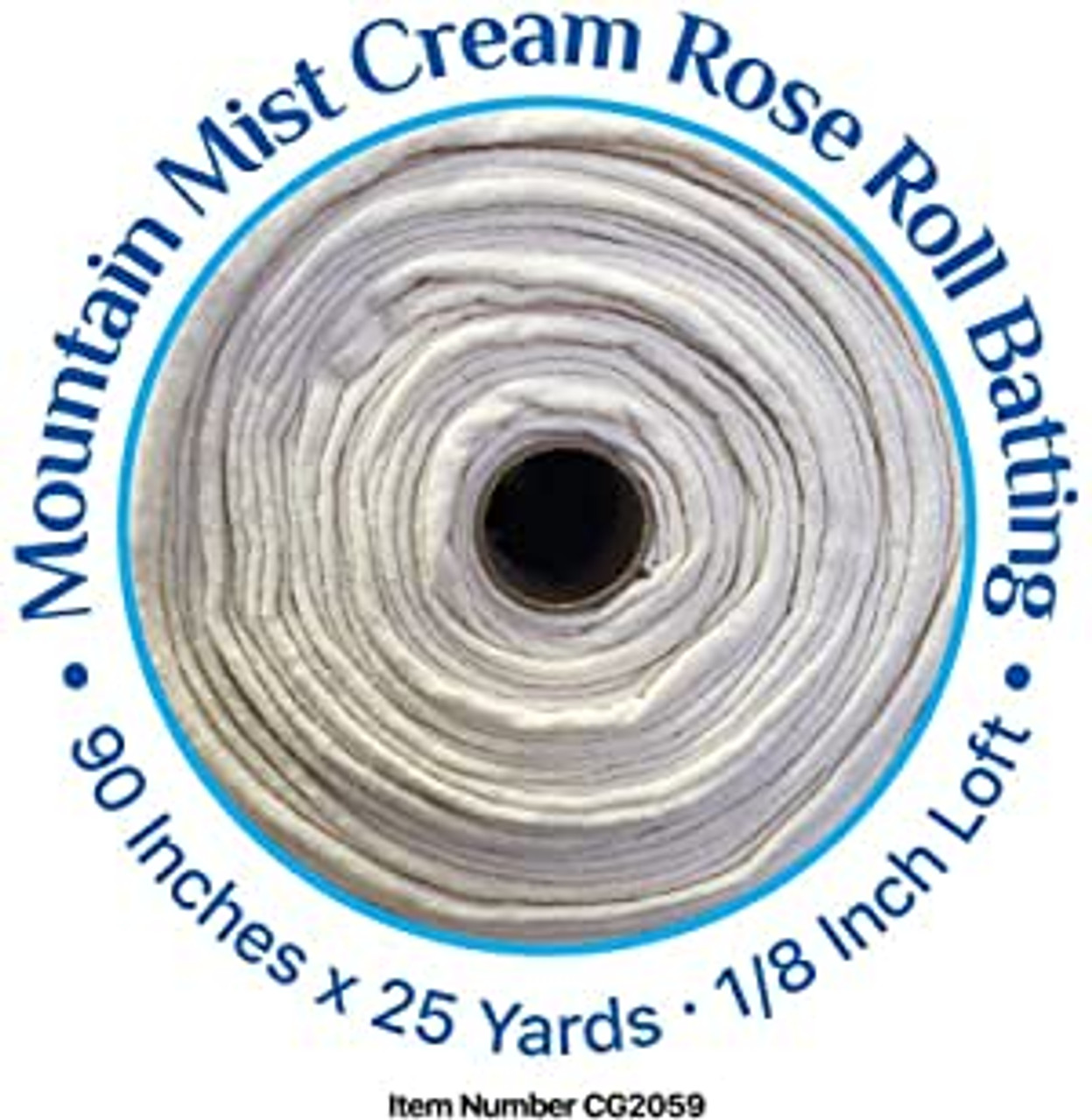 Mountain Mist Cream Rose Cotton Needlepunch Batting-Twin Size 72