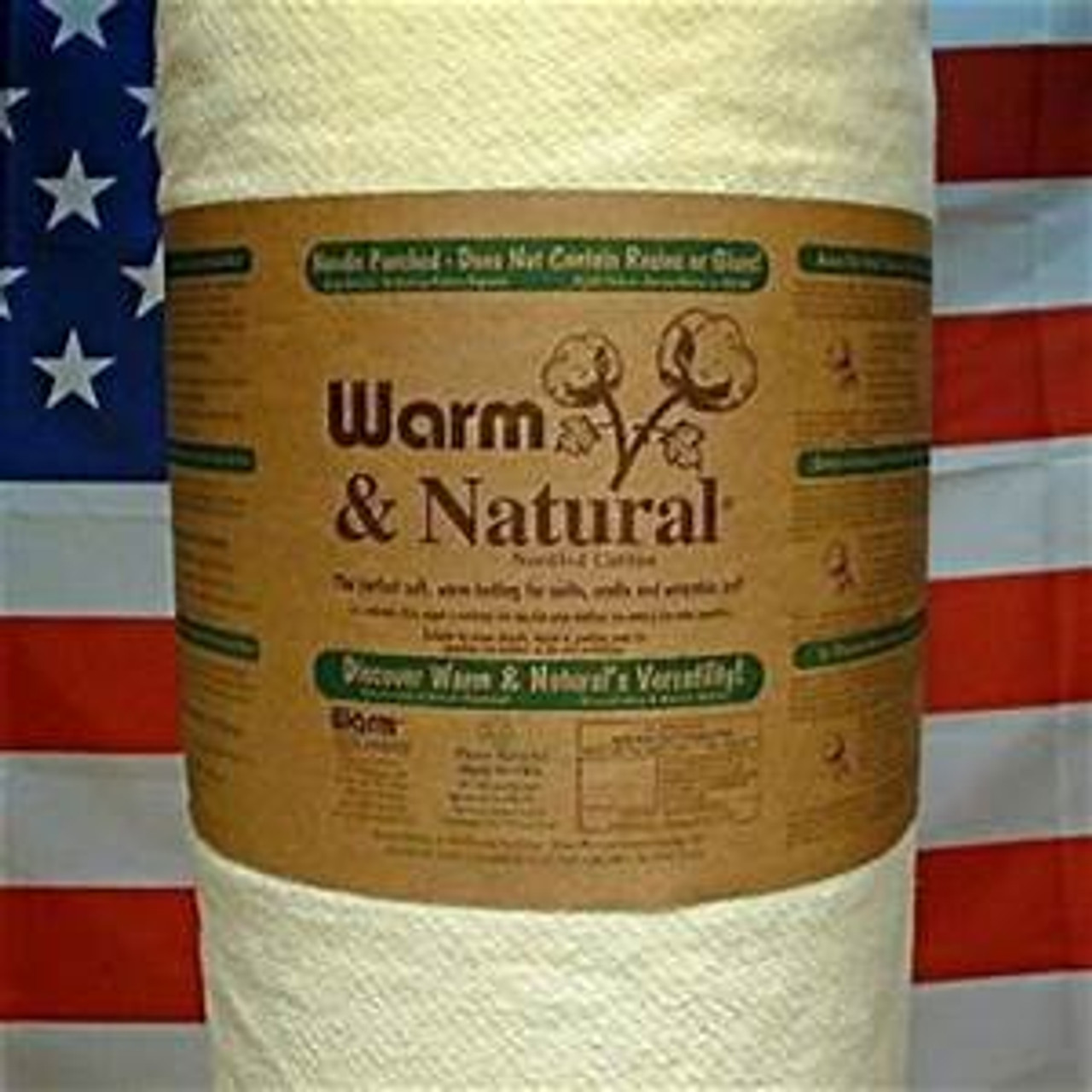 Quilt Batting Warm & Natural 100% Needled Cotton Size 84 X 96 inches  Blanket