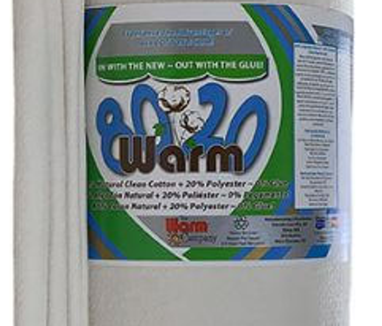 The Warm Company Warm 80/20 Natural Cotton Quilt Batting with Scrim