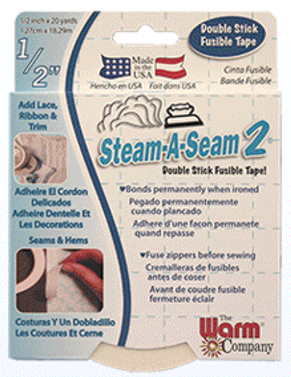 Lite Steam A Seam 2 Double Stick Fusible Web 9inx12in 5/Pkg