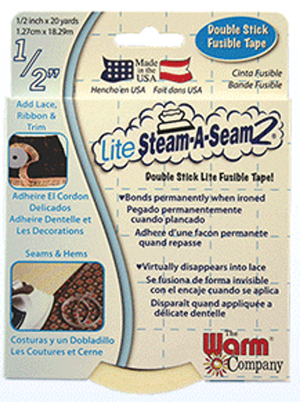 Steam-a-Seam 2 Lite 1/2” x 20yd - Modern Domestic