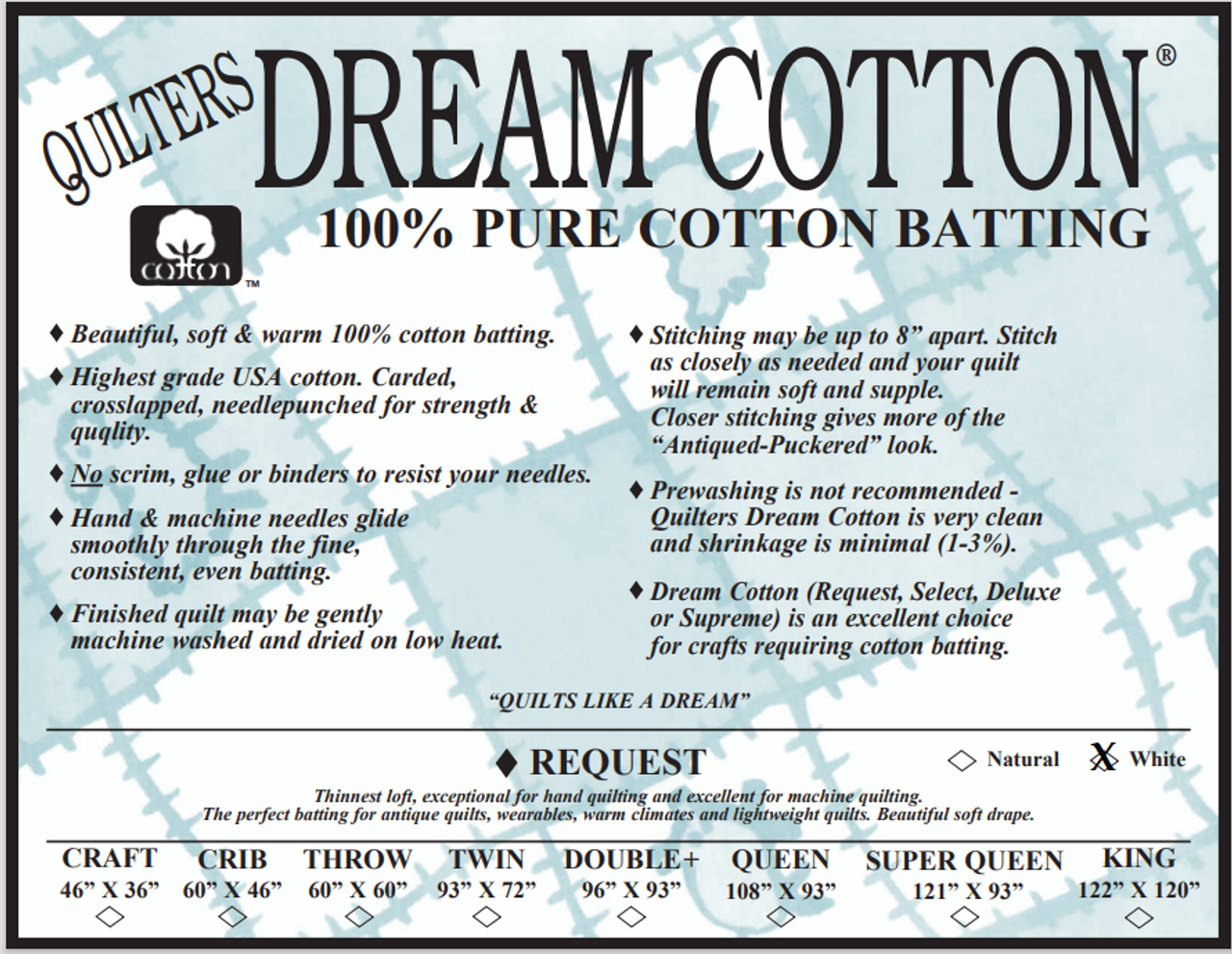 Deluxe Natural Dream Cotton, king