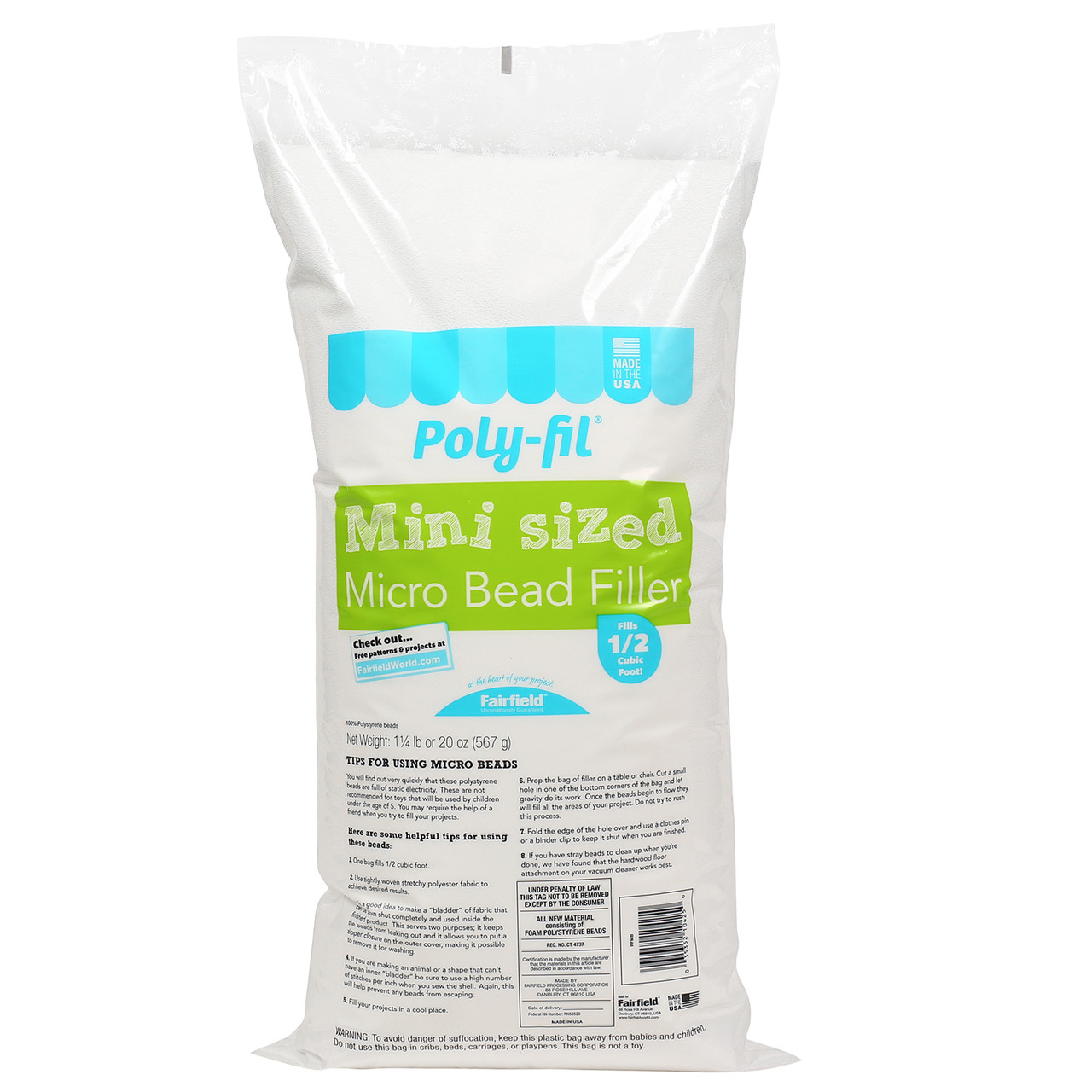 Nature-Fil Bamboo Fiber Fill 12 ounce Bag - Fairfield World Shop