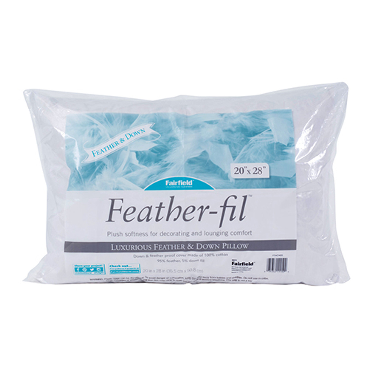 2-Pack Feather Throw Pillow Inserts Ultrasonic Quilting, 18*18