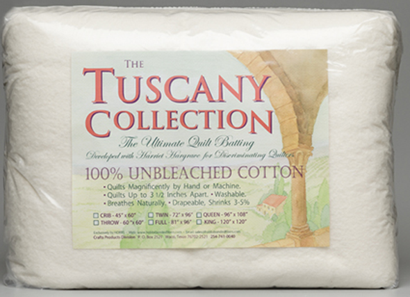 Hobbs Tuscany 100% Bleached Cotton Batting - Crib Size 45 x 60