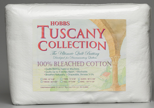 Hobbs Tuscany Unbleached 100% Natural Cotton Quilt Batting