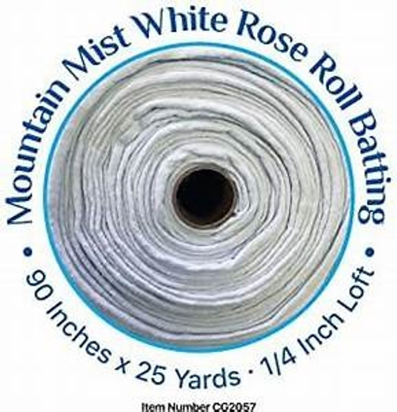 Mountain Mist White Rose Cotton Quilt Batting