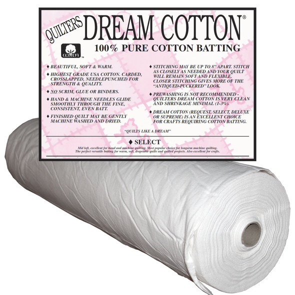 Quilter's Dream- 100% Natural Cotton Batting (Various Sizes) - Crafty Gemini