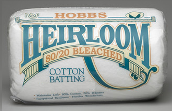 Hobbs Heirloom Bleached  80/20 Bleached or White 80 20 Cotton Polyester Quilt Batting