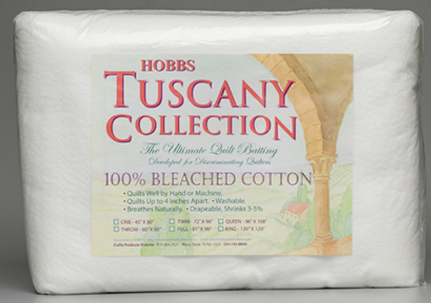 Hobbs Tuscany Bleached Cotton Quilt Batting