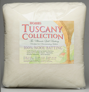 Hobbs Batting Tuscany 100% Washable Wool 96in x 108in Queen