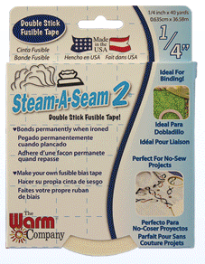 Warm Company Steam-A-Seam 2 Double Stick Fusible Web-1/4 X 40 Yards