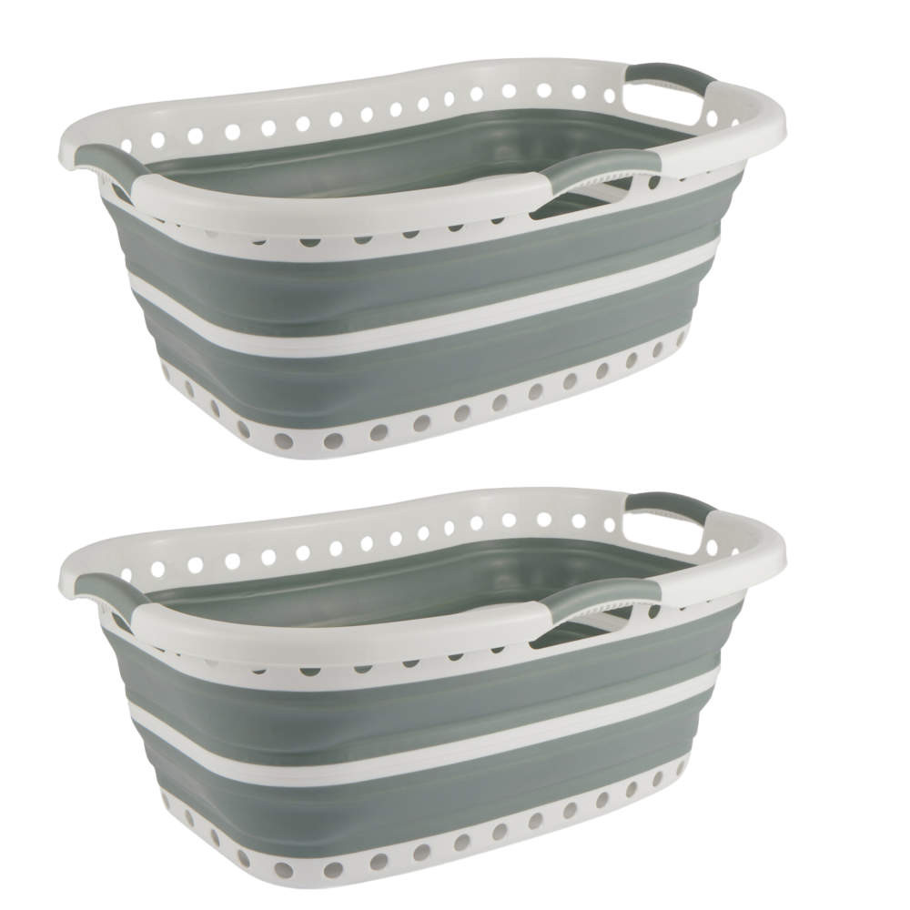 Shop Collapsible Laundry Basket | Set of 2