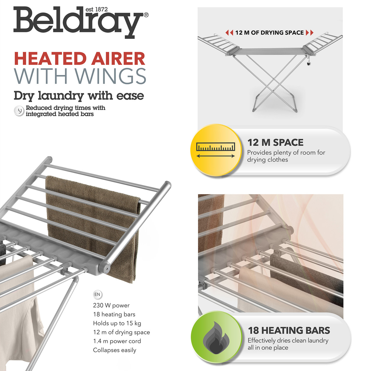 Shop Beldray 3-Tier Electric Heated Airer