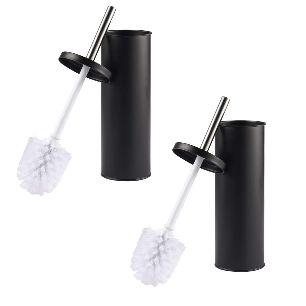 Spot Toilet Brush And Roll Holder in Black