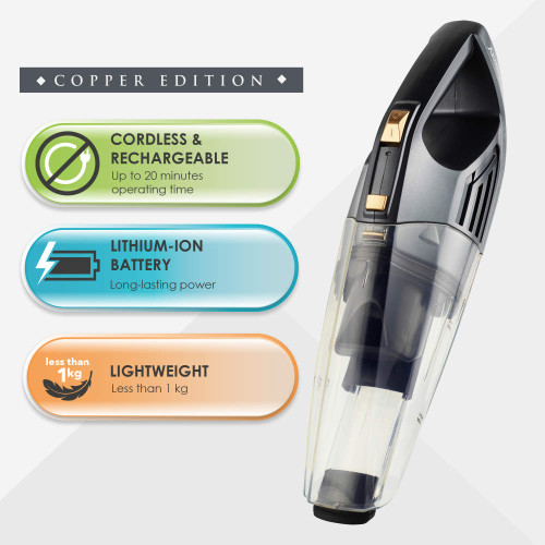 Cordless Wet & Dry Hand Vac - Copper - Beldray - BEL0676NC-150 - 5054061107920