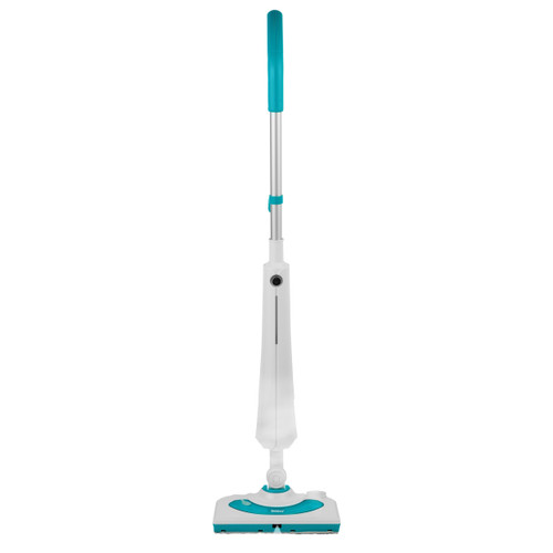 Rectangular Detergent Steam Cleaner with 350ml Water Tank Capacity, White/Turquoise