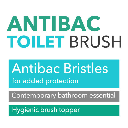 Antibac Toilet Brush & Holder - 2 Pack