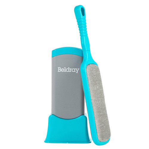 Pet Plus+ Pet Hair Lint Dust Removal Brush with Stand, Turquoise/Grey Beldray  LA077837EU7 5053191077837