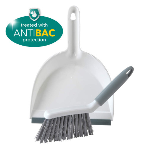 Antibac Dustpan & Brush Set - 3 Pack