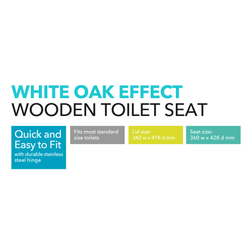 Shop Beldray 18 Inch Easy Fit Toilet Seat White Oak Effect